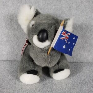 The Australian Wildlife Park Koala Plush Toy Holding Australian Flag Uni Toys